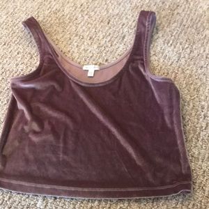 velvet crop top
